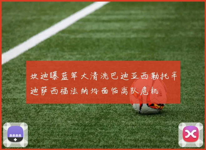 坎迪曝蓝军大清洗巴迪亚西勒托辛迪萨西福法纳均面临离队危机